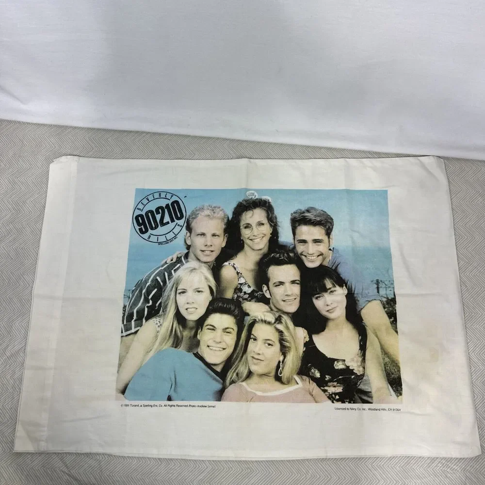 90s Beverly Hills 90210 Bed Pillowcase Black Standard Size Single‎ Staining